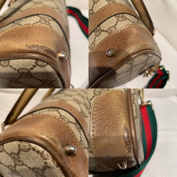 🔴SOLD🔴Vintage Gucci Boston Brown GG Monogram Bag - Picture 6 of 8